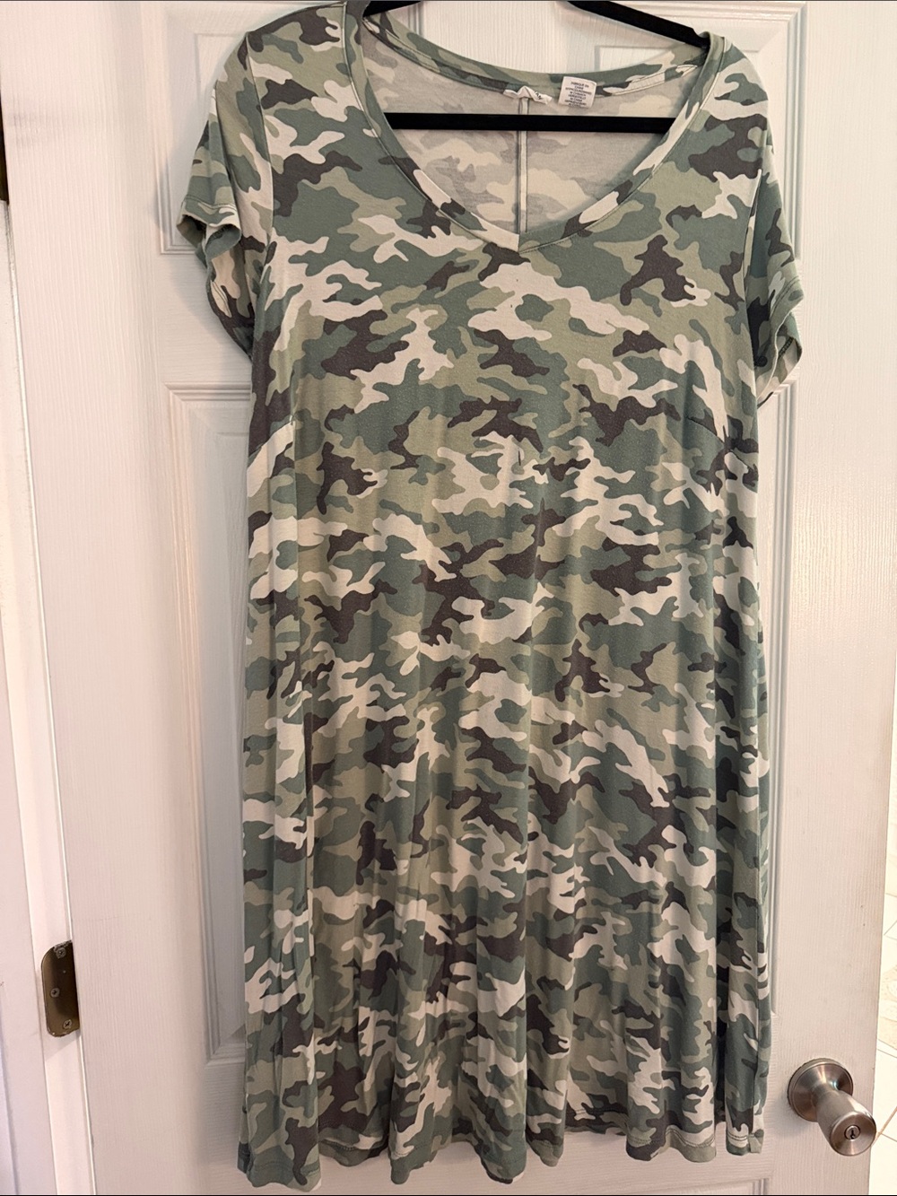 Lucky Brand Green Camo Midi Dress
